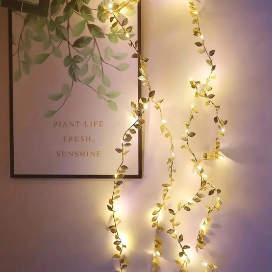 Golden Leaf LED String Lights