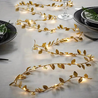 Golden Leaf LED String Lights